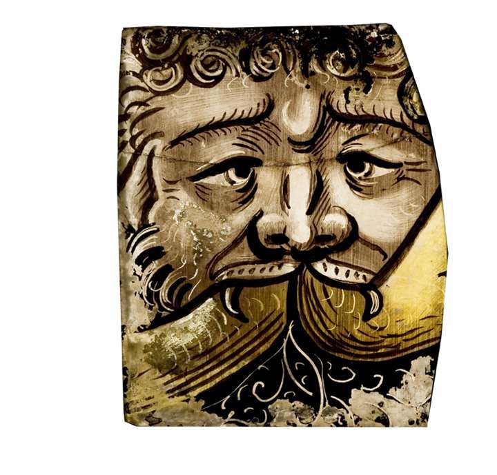Ornamental Fragment with a Grotesque Mask